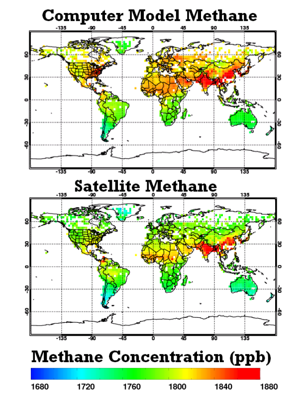 World methane maps